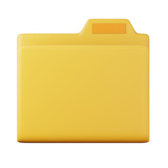 Empty folder high quality 3D render illustration. File organisation and protection concept computer icon.