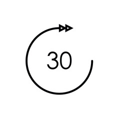 icon fast forward 30 seconds