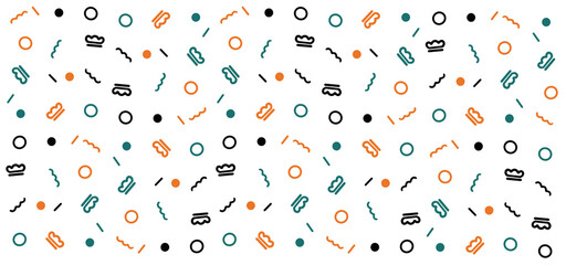 background made of colorful splashes with confetti pattern 