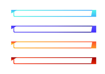 Obraz premium 영상 자막 제목 라벨 스티커