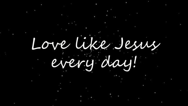 Christian quote, Handwritten vector calligraphy lettering text. Footage with handwritten text effect animation.