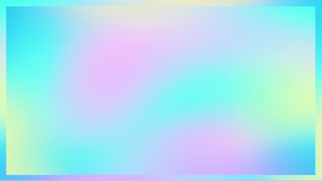 Abstract Holographic Gradient Animation Title with Frame, 25s long, Loop, Full HD, 30fps