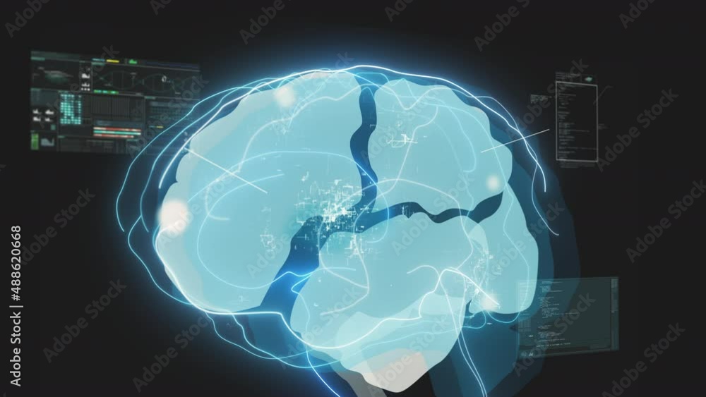 Poster structure of neuronal nervous system in human brain for analysis of medical data