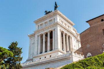 Fototapeta na wymiar The Piazza Venezia, Vittorio Emanuele in Rome, Italy