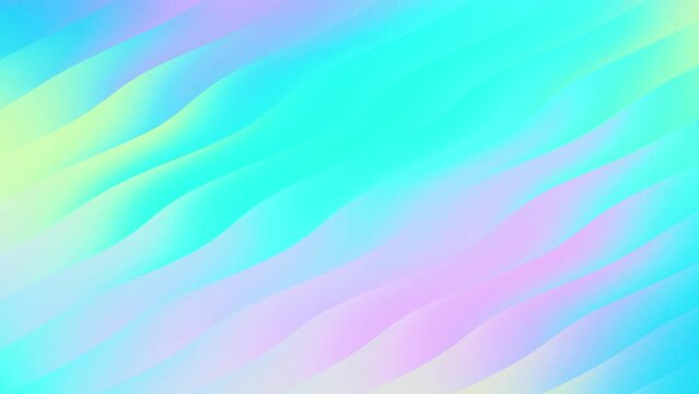 Abstract Holographic smooth Wave Gradient Animation, 25s long, Loop, Full HD, 30fps