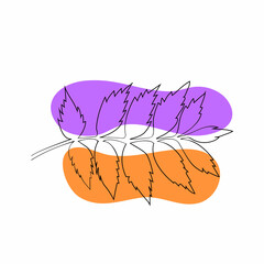 one line art | leaf line art | hand drawing