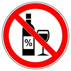 vsrr699 VectorSignRoundRed vsrr - german: Alkohol verboten . english: prohibition sign . no alcohol . vector sign . transparent . AI 10 / EPS 10 . g11222 - obrazy, fototapety, plakaty
