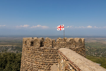 Sighnaghi fortress in Signagi, a georgian town in Georgia's easternmost region of Kakheti....