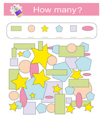 Math game for kids. Preschool worksheet activity. Printable worksheet