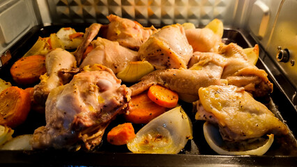 Roasted Chicken Inside Oven