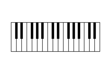 Piano. Musical instrument. Piano key, keyboard. Synthesizer. Vector