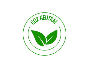 CO2 neutral icon vector illustration 