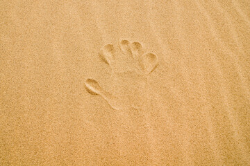 footprint in desert sand