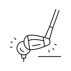 golf sport game line icon vector illustration