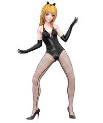 Fototapeta premium 3D japanese anime girl.