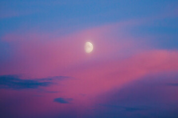moon in clouds
