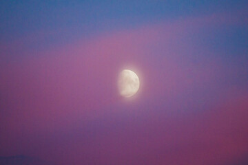Fototapeta na wymiar moon in clouds