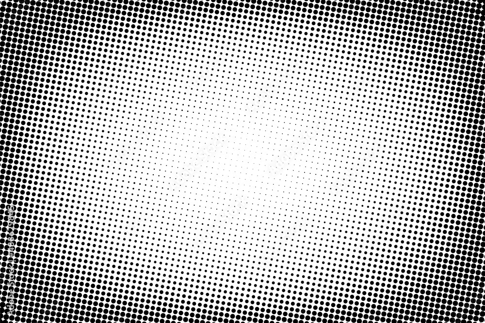 Poster halftone texture. faded dot pattern. bg abstract gradient design. black perforation noise isolated o