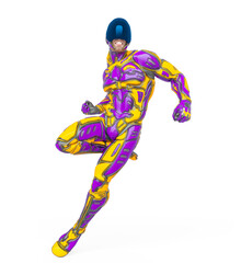 mega soldier is angry in action