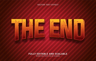 editable text effect, the End style