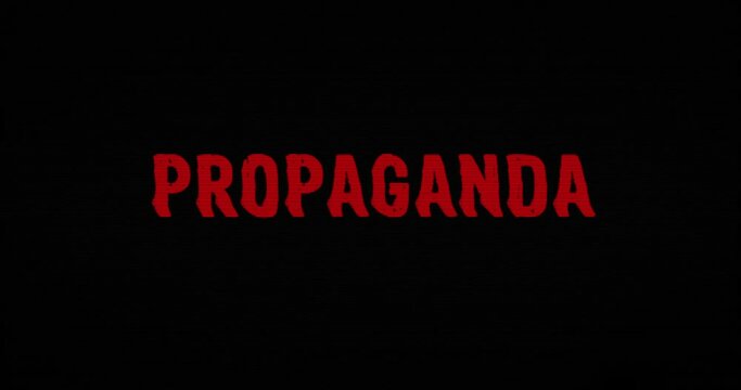 Propaganda and disinformation with distorted and glitch effect seamless and loopable 3d. Manipulation, false, social media and fake news information abstract concept. Noise retro tv style background.