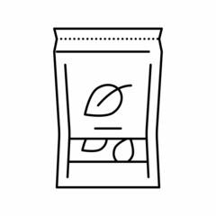 tea box line icon vector illustration