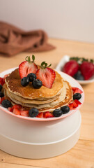 waffles con fresa