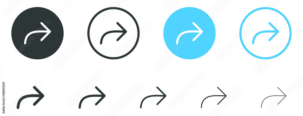 Poster arrow forward  icon reply send share icons button	
