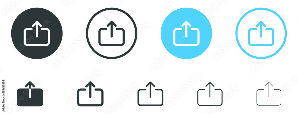 Aufkleber upload icon symbol uploading button - arrow down icon