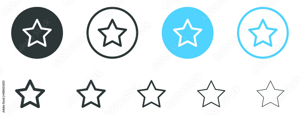 Poster favorite star icon rating symbol reward rating mark icons
