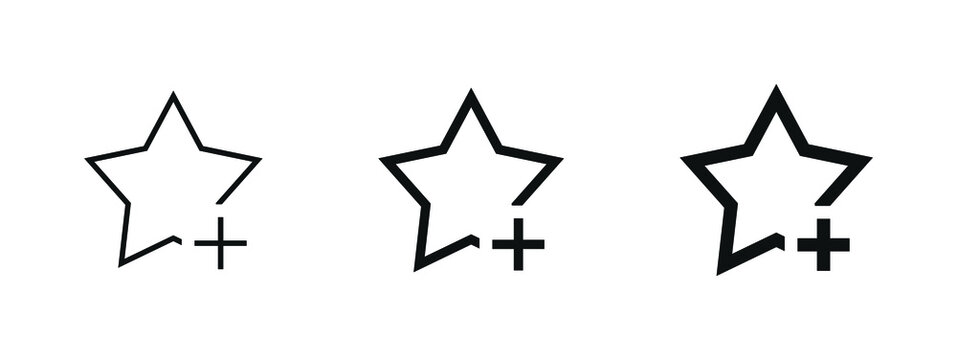 add to favorite icon star plus icon - save icon bookmark symbol	