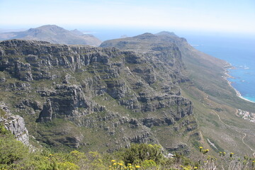 Fototapeta na wymiar Blick vom Tafelberg Nationalpark in Kapstadt