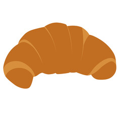 Simple vector drawing of a fresh croissant