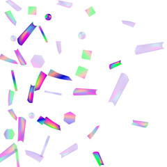 Hologram Confetti. Great design for any purposes.  Banner template. Blur background. Blurred concept. Colorful space background. Holiday, birthday.