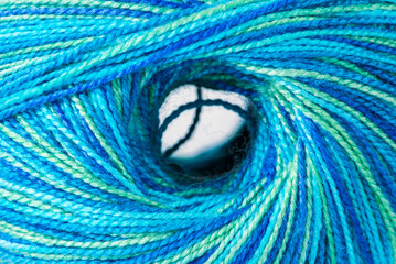 Wool yarn thread for knitting close-up