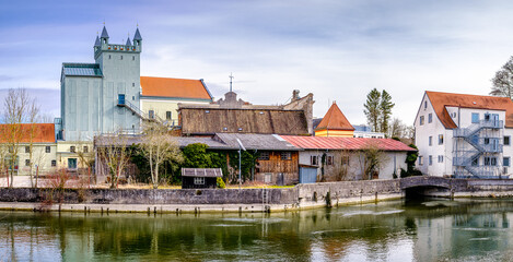 Naklejka na ściany i meble historic buildings at the old town of Fürstenfeldbruck