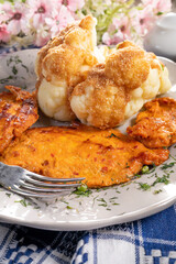 Fried chicken breast.