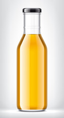 Glass Bottle on background.  