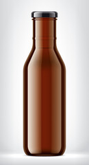 Color Glass Bottle on background.  