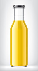 Glass Bottle on background.  