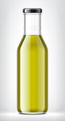 Glass Bottle on background.  
