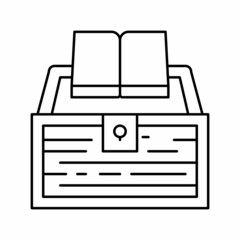 book educate knowledge line icon vector illustration