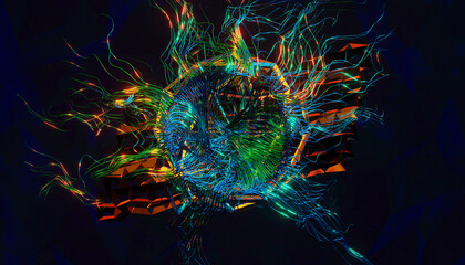 futuristischer Hintergrund, 3D Rendering, moderne Illustration