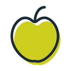 Food Line Icons. Outline Vegan Set. Tomato, carrot, pepper, beetroot, broccoli, avocado, apple, pear, mushroom, egg, salmon, bananas