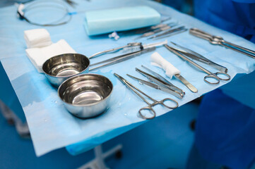 Preparation of sterile instruments for endoscopic surgery