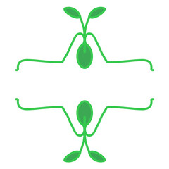 A set of symbols for natural eco-friendly products. Design elements for natural organic handmade products, organic cosmetics, vegan and vegetarian products isolated on a white background. EPS10.