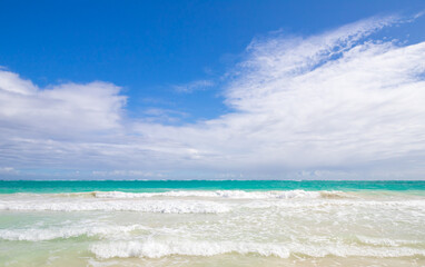 Coastal landscape with shore waves, Atlantic ocean