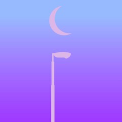 evening lantern, not a full moon