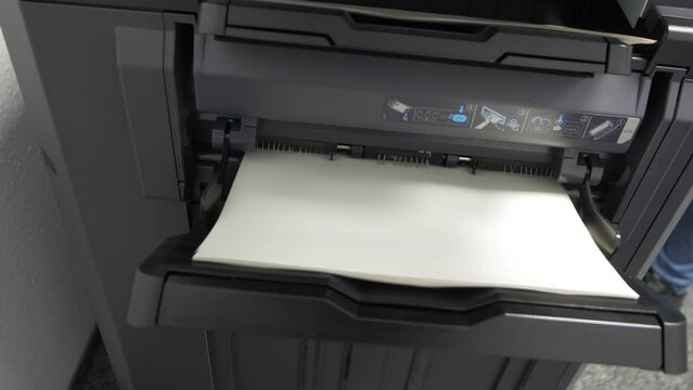 A print job comes from the Finnisher of a copier
