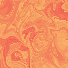 Orange background. Liquid marble texture. Marble background